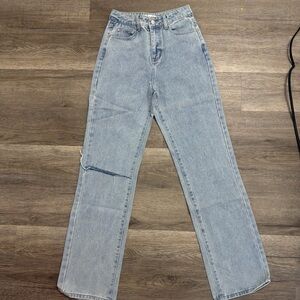 In The Style Light Blue Distressed Women's Jeans